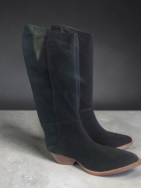 Free People Sway Low 2.0 Slouch Knee High Boots Size 8.5 Suede NWT Boho Western